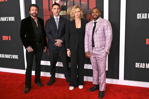 Richard Barner, Veronica Ferres und Gäste bei der Premiere des Kinofilms Dead Man™s Wire im AMC The Grove. Los Angeles, 07.01.2026