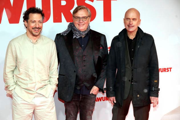 Fahri Yardim, Hape Kerkeling und Christoph Maria Herbst bei der Weltpremiere des Kinofilms Extrawurst in der Lichtburg. Essen, 07.01.2026