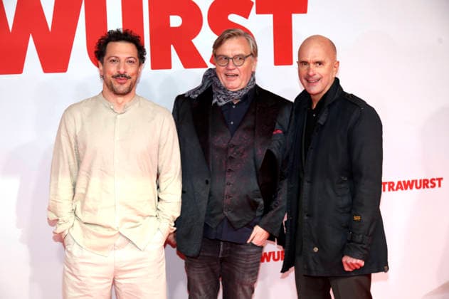 Fahri Yardim, Hape Kerkeling und Christoph Maria Herbst bei der Weltpremiere des Kinofilms Extrawurst in der Lichtburg. Essen, 07.01.2026