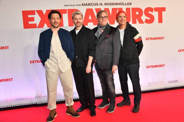 Fahri Yardim, Friedrich Mücke Hape Kerkeling und Christoph Maria Herbs, Premiere Extrawurst Mathäser Filmpalast München 08. Januar 2026