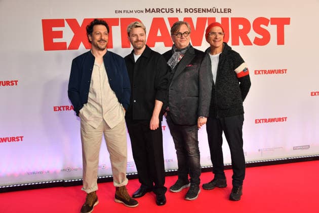 Fahri Yardim, Friedrich Mücke Hape Kerkeling und Christoph Maria Herbs, Premiere Extrawurst Mathäser Filmpalast München 08. Januar 2026