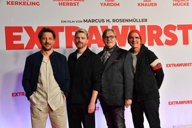 Fahri Yardim, Friedrich Mücke Hape Kerkeling und Christoph Maria Herbs, Premiere Extrawurst Mathäser Filmpalast München 08. Januar 2026