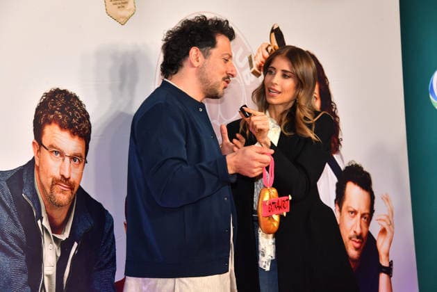 Fahri Yardim und Cathy Hummels bei der Extrawurst Filmpremiere im Mathaeser Filmpalast in Muenchen am 8.01.2026 in Muenchen Extrawurst Filmpremiere in Muenchen