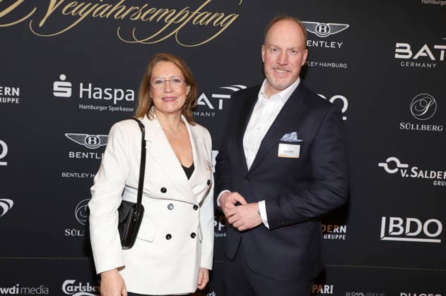 Tina Janson und Christian Siebert beim 31. Blankeneser Neujahrsempfang im Hotel Süllberg. Hamburg, 08.01.2026