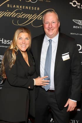 Asja Leyba und John Patrick Leyba beim 31. Blankeneser Neujahrsempfang im Hotel Süllberg. Hamburg, 08.01.2026