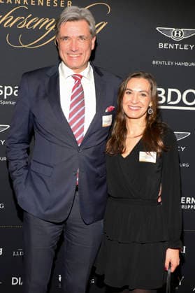Johann Heinrich Riekers und Janine Ilsohn beim 31. Blankeneser Neujahrsempfang im Hotel Süllberg. Hamburg, 08.01.2026