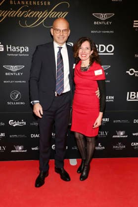 Jakob Winkelmann und Jeannette Winkelmann beim 31. Blankeneser Neujahrsempfang im Hotel Süllberg. Hamburg, 08.01.2026