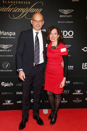 Jakob Winkelmann und Jeannette Winkelmann beim 31. Blankeneser Neujahrsempfang im Hotel Süllberg. Hamburg, 08.01.2026