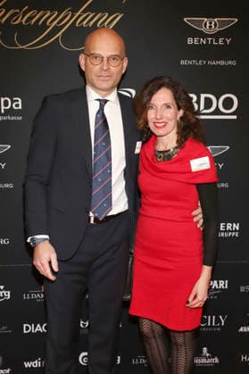 Jakob Winkelmann und Jeannette Winkelmann beim 31. Blankeneser Neujahrsempfang im Hotel Süllberg. Hamburg, 08.01.2026