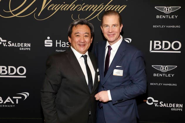 Bobby Chang und Christian Dunger beim 31. Blankeneser Neujahrsempfang im Hotel Süllberg. Hamburg, 08.01.2026