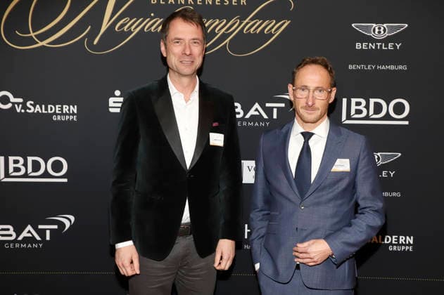 Stephan Schrameier und Markus Neumann beim 31. Blankeneser Neujahrsempfang im Hotel Süllberg. Hamburg, 08.01.2026