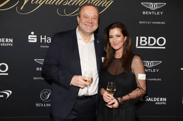 Rune Hoffmann und Nina Marlisa Lenzi beim 31. Blankeneser Neujahrsempfang im Hotel Süllberg. Hamburg, 08.01.2026