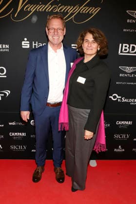 Christian Gerloff und Eva Tolosa beim 31. Blankeneser Neujahrsempfang im Hotel Süllberg. Hamburg, 08.01.2026