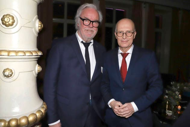 Klaus Schümann und Peter Tschentscher beim 31. Blankeneser Neujahrsempfang im Hotel Süllberg. Hamburg, 08.01.2026