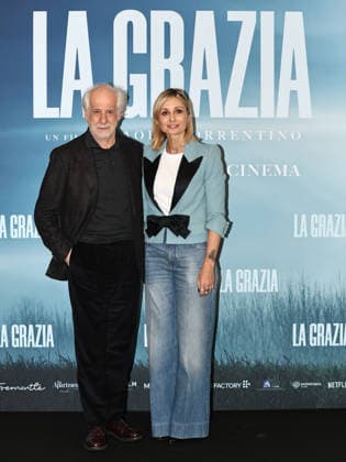 Rome, Fremantle headquarters, photocall for the film La Grazia. Pictured: Toni Servillo, Anna Ferzetti  Copyright: xMarcoxProvvisionatox xipa-agency.netx xDxAvanzo Provvisionatox IPA_Agency_IPA69846828
