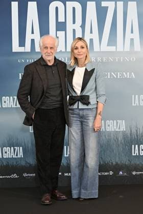 January 9, 2026, Rome, Rome, Italy: Presentation of the film La Grazia. Pictured: Toni Servillo, Anna Ferzetti . Rome, Italy 09 January 2026 Rome Italy  - ZUMAa289 20260109_zia_a289_073 Copyright: xMariaxLauraxAntonellix