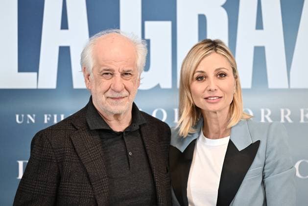 January 9, 2026, Rome, Rome, Italy: Presentation of the film La Grazia. Pictured: Toni Servillo, Anna Ferzetti . Rome, Italy 09 January 2026 Rome Italy  - ZUMAa289 20260109_zia_a289_075 Copyright: xMariaxLauraxAntonellix