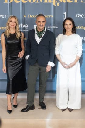 RTVE presents Decomasters Patricia Montero, Lorenzo Castillo and Marta Riopérez during the presentation of Decomasters, at Gran Vía Venue, on January 9, 2026, in Madrid Spain Decomasters is a talent show produced by RTVE that combines creativity, interior design and glamour 09 JANUARY 2026 Madrid Madrid Spain  Copyright: xEduardoxParrax 7206563