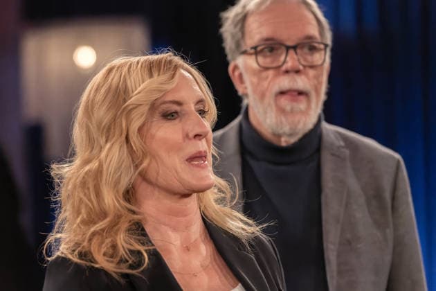 Kölner Treff am 09. Januar 2026. Im Bild die Fernsehmoderatorin Claudia Kleinert. Im Hintergrund unscharf Wolfgang Trepper. Die Gastgebenden Susan Link und Micky Beisenherz befragen ihre Gäste auf ihre eigene Art mit spannenden Ergebnissen. Köln Nordrhein-Westfalen Deutschland