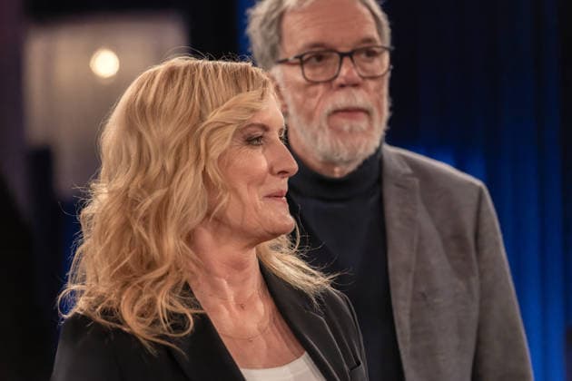 Kölner Treff am 09. Januar 2026. Im Bild die Fernsehmoderatorin Claudia Kleinert. Im Hintergrund unscharf Wolfgang Trepper. Die Gastgebenden Susan Link und Micky Beisenherz befragen ihre Gäste auf ihre eigene Art mit spannenden Ergebnissen. Köln Nordrhein-Westfalen Deutschland