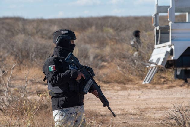 January 9, 2026: CIUDAD JUoÂREZ, Chihuahua, Mexico Ã¢â‚¬ January 9, 2025..Mexican Army personnel secure the area where two bodies in an advanced state of decomposition were found. - ZUMAp241 20260109_zip_p241_002 Copyright: xDavidxPeinadox