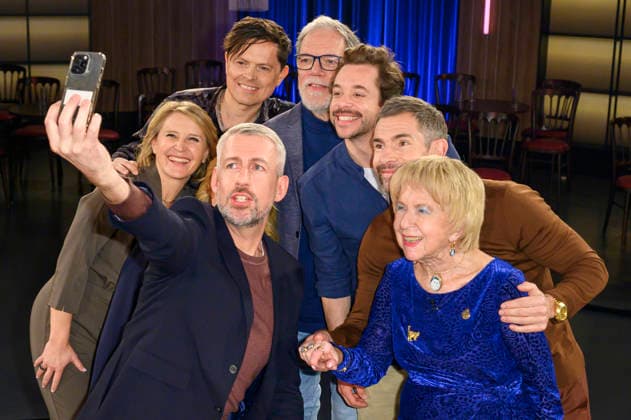Susan Link, Michael Patrick Kelly, Sebastian Pufpaff, Wolfgang Trepper, Tobias Krell, Micky Beisenherz und Anneliese Hackmann bei der Aufzeichnung der WDR-Talkshow Kölner Treff im WDR Studio BS 3. Köln, 09.01.2026