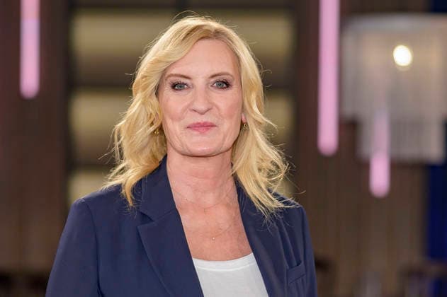 Claudia Kleinert bei der Aufzeichnung der WDR-Talkshow Kölner Treff im WDR Studio BS 3. Köln, 09.01.2026
