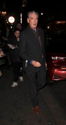 High Noon press night performance Pierce Brosnan leaves the press night performance of High Noon at the Harold Pinter Theatre, London, UK, 09 January 2026., Credit:James James Smart Pictures Avalon  Copyright: xJamesxJames SmartxPicturesx xAvalonx 1064789117