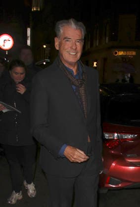 High Noon press night performance Pierce Brosnan leaves the press night performance of High Noon at the Harold Pinter Theatre, London, UK, 09 January 2026., Credit:James James Smart Pictures Avalon  Copyright: xJamesxJames SmartxPicturesx xAvalonx 1064789162