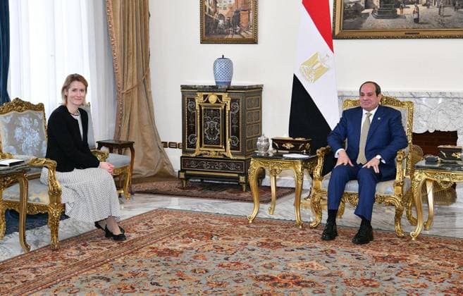 Egyptian President Abdel Fattah El-Sisi received High Representative of the European Union for Foreign Affairs Egyptian President Abdel Fattah El-Sisi received High Representative of the European Union for Foreign Affairs and Security Policy, Kaja Kallas, at the presidential palace in Cairo on January 10, 2026. The meeting was attended by Egypt’s Minister of Foreign Affairs and Expatriates, Dr. Badr Abdel Aati, EU Ambassador to Egypt Angelina Eichhorst, and senior EU officials, including Rosamaria Gili, Deputy Director-General for the Middle East and North Africa, and Christof Beig, EU envoy for the Middle East peace process. The discussions focused on strengthening EU-Egypt relations and regional security issues. Photo by Egyptian Preside Copyright: xapaimagesxEgyptianxPresidentxOfficex xapaimagesx