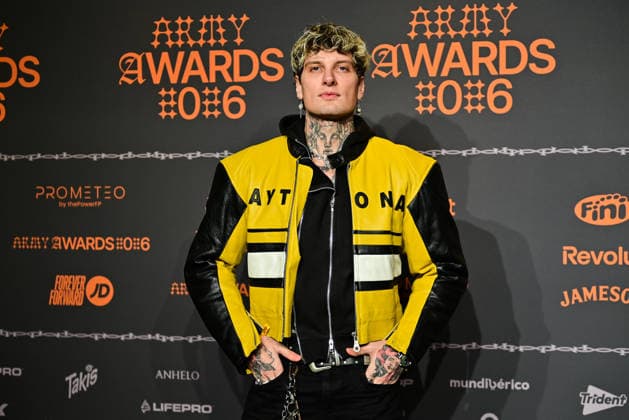 January 10, 2026, Madrid, Madrid, SPAIN: Content creators and guests pose on the black carpet during the third edition of the Army Awards, held on Saturday, January 10, at the Madrid Arena in Madrid. Known as the â€oeinternet anti-awards,†the ceremony honors the most viral moments, trends, and personalities from social media over the past year in a script-free gala hosted by Ceciarmy and Santiago Segura. In the image Misho Amoli Madrid SPAIN - ZUMAz108 20260110_znp_z108_073 Copyright: xRichardxZubelzux