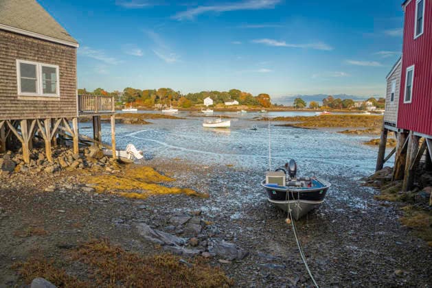Blick auf die Häuser in Cape Porpoise, Maine USA Blick auf die Häuser in Cape Porpoise, Maine USA (License=RF) Copyright: xZoonar.com EnricoxDellaxPietrax 24447144