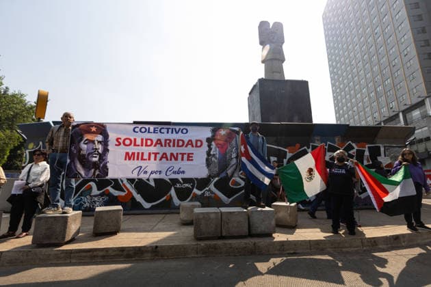 January 10, 2026, Mexico City, Mexico: Hundreds of people joined the March against Imperialism, from the Angel of Independence to Plaza Palestina Libre, following the capture of NICOLAS MADURO and his wife, CILIA FLORES, by US forces. Demonstrators expressed solidarity with the Venezuelan people. Mexico City Mexico - ZUMAl178 20260110_znp_l178_025 Copyright: xCristianxLeyvax