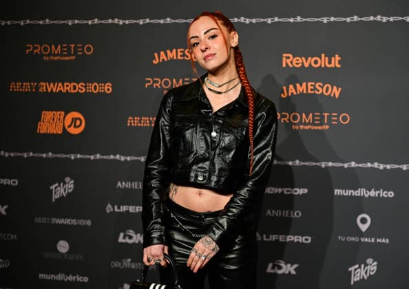 January 10, 2026, Madrid, Madrid, SPAIN: Content creators and guests pose on the black carpet during the third edition of the Army Awards, held on Saturday, January 10, at the Madrid Arena in Madrid. Known as the â€oeinternet anti-awards,†the ceremony honors the most viral moments, trends, and personalities from social media over the past year in a script-free gala hosted by Ceciarmy and Santiago Segura. In the image Ari Geli Madrid SPAIN - ZUMAz108 20260110_znp_z108_093 Copyright: xRichardxZubelzux