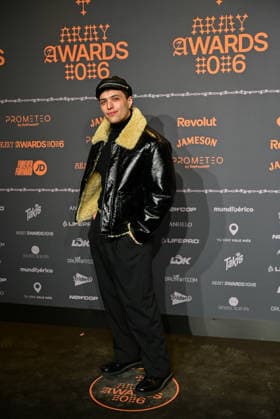 January 10, 2026, Madrid, Madrid, SPAIN: Content creators and guests pose on the black carpet during the third edition of the Army Awards, held on Saturday, January 10, at the Madrid Arena in Madrid. Known as the â€oeinternet anti-awards,†the ceremony honors the most viral moments, trends, and personalities from social media over the past year in a script-free gala hosted by Ceciarmy and Santiago Segura. In the image Tinho Madrid SPAIN - ZUMAz108 20260110_znp_z108_183 Copyright: xRichardxZubelzux
