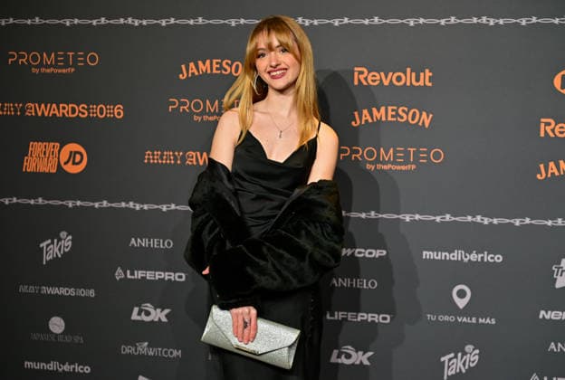 January 10, 2026, Madrid, Madrid, SPAIN: Content creators and guests pose on the black carpet during the third edition of the Army Awards, held on Saturday, January 10, at the Madrid Arena in Madrid. Known as the â€oeinternet anti-awards,†the ceremony honors the most viral moments, trends, and personalities from social media over the past year in a script-free gala hosted by Ceciarmy and Santiago Segura. In the image LucoÂa Casani Madrid SPAIN - ZUMAz108 20260110_znp_z108_185 Copyright: xRichardxZubelzux