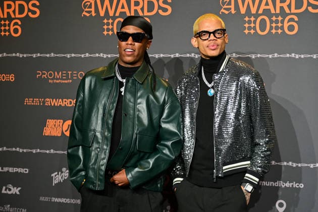 January 10, 2026, Madrid, Madrid, SPAIN: Content creators and guests pose on the black carpet during the third edition of the Army Awards, held on Saturday, January 10, at the Madrid Arena in Madrid. Known as the â€oeinternet anti-awards,†the ceremony honors the most viral moments, trends, and personalities from social media over the past year in a script-free gala hosted by Ceciarmy and Santiago Segura. In the image Anthony and Yeigo Madrid SPAIN - ZUMAz108 20260110_znp_z108_187 Copyright: xRichardxZubelzux