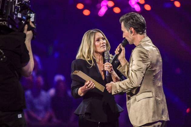 abb: Florian Silbereisen Moderator und Helene Fischer Saengerin auf der Buehne bei der ARD TV LIve Sendung bei den Schlagerchampions 2026 Das Grosse Fest der Besten auf der Buehne im Velodrom am 10.01.2026 in Berlin Berlin Germany