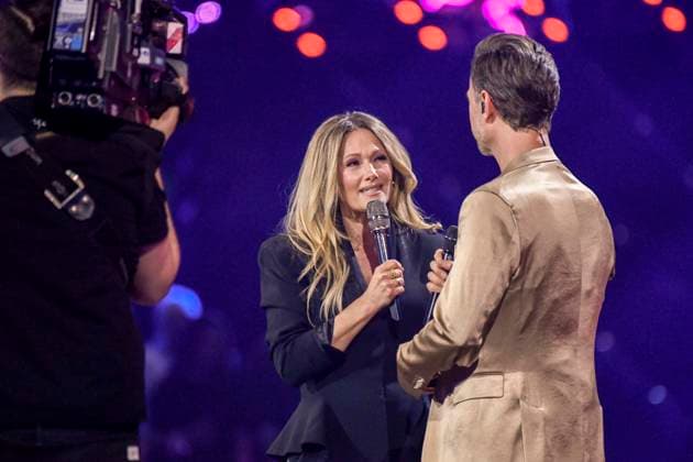 abb: Florian Silbereisen Moderator und Helene Fischer Saengerin auf der Buehne bei der ARD TV LIve Sendung bei den Schlagerchampions 2026 Das Grosse Fest der Besten auf der Buehne im Velodrom am 10.01.2026 in Berlin Berlin Germany