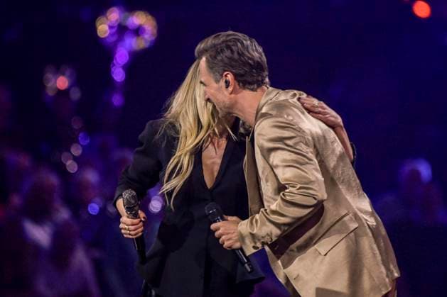 abb: Florian Silbereisen Moderator und Helene Fischer Saengerin auf der Buehne bei der ARD TV LIve Sendung bei den Schlagerchampions 2026 Das Grosse Fest der Besten auf der Buehne im Velodrom am 10.01.2026 in Berlin Berlin Germany