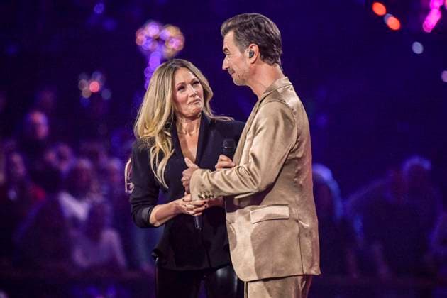 abb: Florian Silbereisen Moderator und Helene Fischer Saengerin auf der Buehne bei der ARD TV LIve Sendung bei den Schlagerchampions 2026 Das Grosse Fest der Besten auf der Buehne im Velodrom am 10.01.2026 in Berlin Berlin Germany