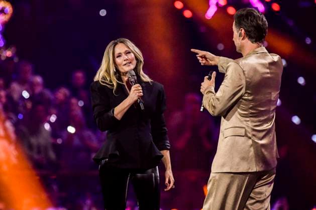 abb: Florian Silbereisen Moderator und Helene Fischer Saengerin auf der Buehne bei der ARD TV LIve Sendung bei den Schlagerchampions 2026 Das Grosse Fest der Besten auf der Buehne im Velodrom am 10.01.2026 in Berlin Berlin Germany