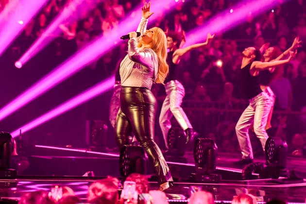 abb: Maite Kelly Saengerin auf der Buehne bei der ARD TV LIve Sendung bei den Schlagerchampions 2026 Das Grosse Fest der Besten auf der Buehne im Velodrom am 10.01.2026 in Berlin Berlin Germany