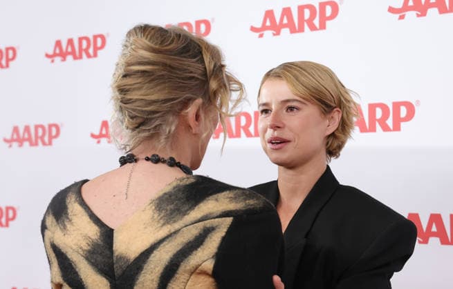 10 January 2026 - Beverly Hills, California - Sharon Stone, Jessie Buckley. 2026 Annual Movies for Grownups Awards with AARP held at Beverly Wilshire, A Four Seasons Hotell in Beverly Hills. Beverly Hills USA - ZUMAa123 20260110_zaa_a123_225 Copyright: xADx