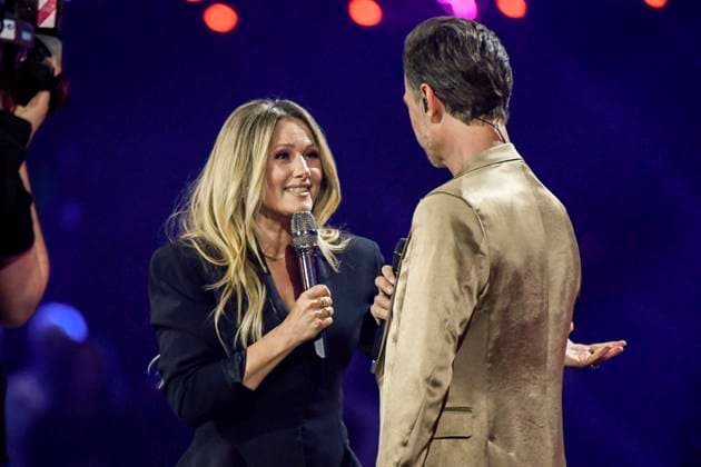 abb: Florian Silbereisen Moderator und Helene Fischer Saengerin auf der Buehne bei der ARD TV LIve Sendung bei den Schlagerchampions 2026 Das Grosse Fest der Besten auf der Buehne im Velodrom am 10.01.2026 in Berlin Berlin Germany