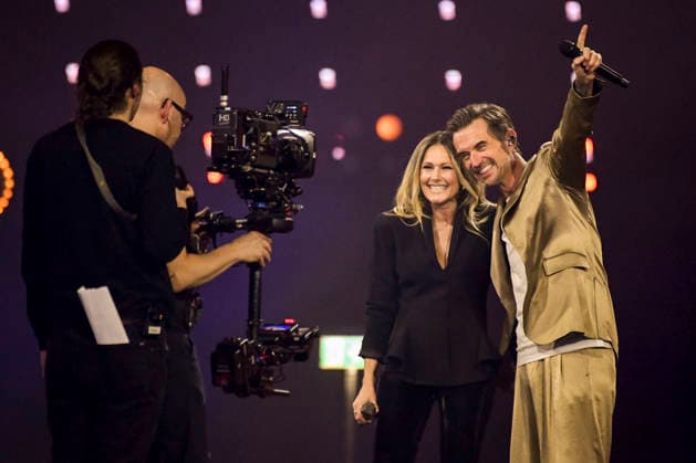 abb: Florian Silbereisen Moderator und Helene Fischer Saengerin auf der Buehne bei der ARD TV LIve Sendung bei den Schlagerchampions 2026 Das Grosse Fest der Besten auf der Buehne im Velodrom am 10.01.2026 in Berlin Berlin Germany
