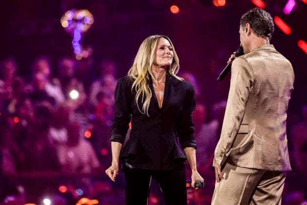 abb: Florian Silbereisen Moderator und Helene Fischer Saengerin auf der Buehne bei der ARD TV LIve Sendung bei den Schlagerchampions 2026 Das Grosse Fest der Besten auf der Buehne im Velodrom am 10.01.2026 in Berlin Berlin Germany