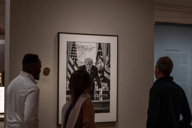 January 11, 2026, Washington, District of Columbia, USA: A newly unveiled photographic portrait of the U.S. president is on display at the Smithsonian National Portrait Gallery in Washington, D.C., on January 11, 2026. Washington USA - ZUMAl312 20260111_znp_l312_012 Copyright: xAndrewxLeydenx