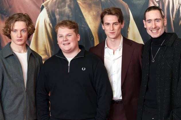 Levi Brandl, Julius Weckauf, Nevio Wendt und Tim Dünschede bei der Premiere des Kinofilms Die drei ??? - Toteninsel im Mathäser Filmpalast. München, 11.01.2026