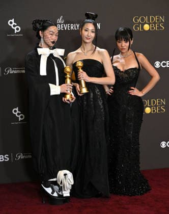 83rd Annual Golden Globes - Press Room Audrey Nuna, EJAE and Rei Ami in the press room at the 83rd Golden Globe Awards at the Beverly Hilton Hotel on January 11, 2025 in Beverly Hills, CA. Beverly Hills Beverly Hilton Hotel California USA Copyright: xLISAxOConnor AFF-USA.comx